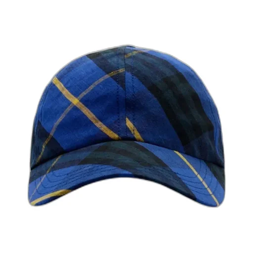 Checked Curved Peak Baseball Cap