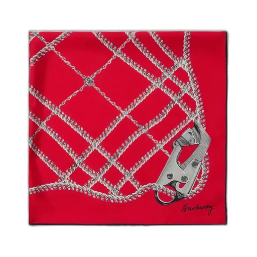 Chain Check-Print Silk Scarf