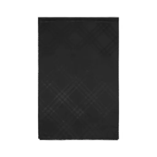 Checked Silk Scarf