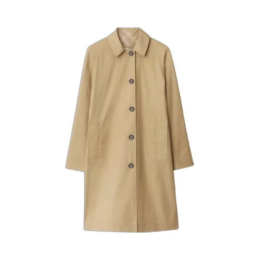 Reversible Check-Printed Buttoned Car Coat