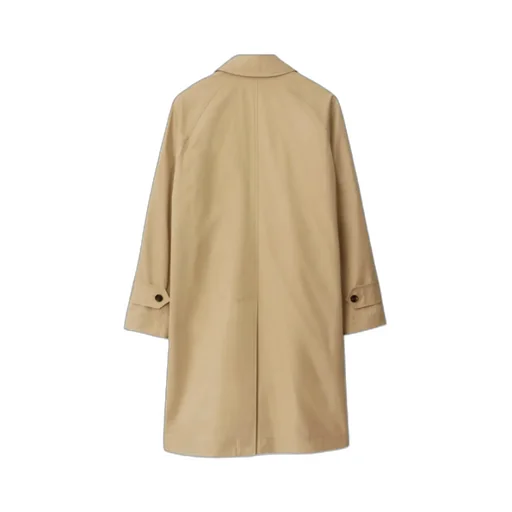 Reversible Check-Printed Buttoned Car Coat