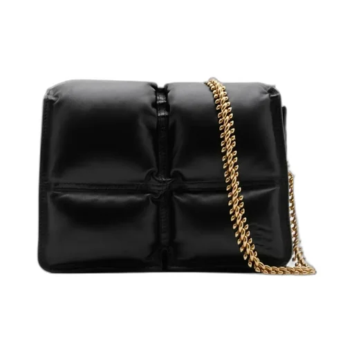 Snip Quilted Chain-Link Crossbody Bag