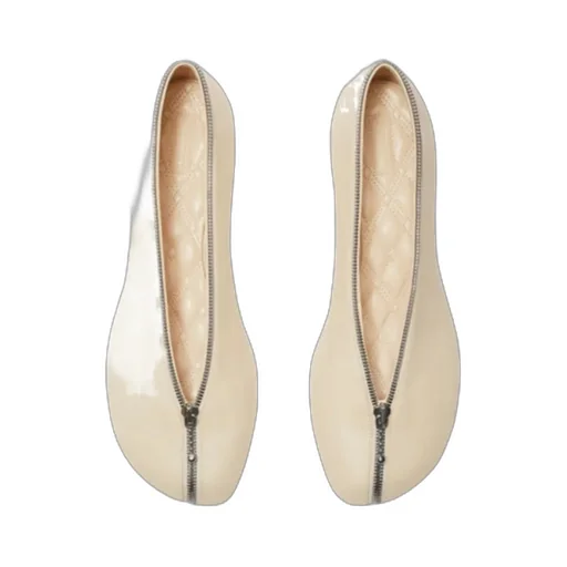 Sadler Zip Round-Toe Ballerina Shoes