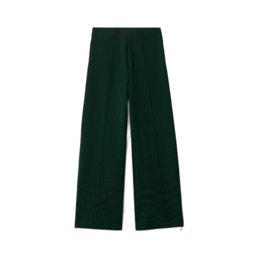 Houndstooth-Pattern Wide-Leg Trousers