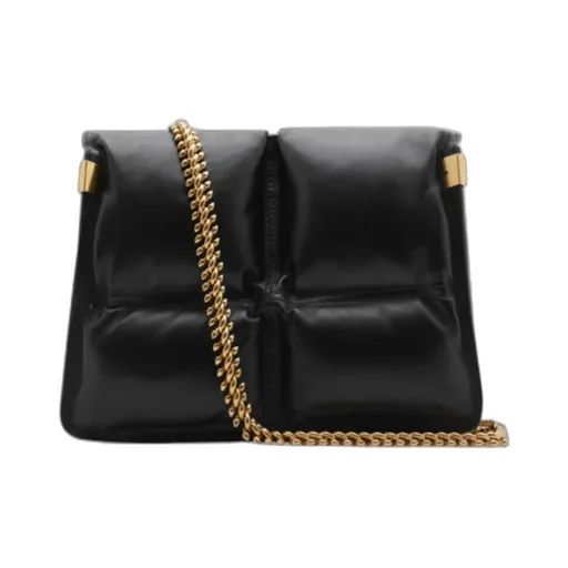 Snip Quilted Chain-Link Crossbody Bag