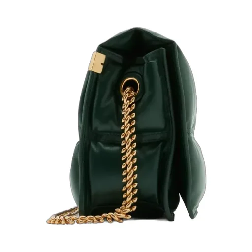 Snip Quilted Chain-Link Crossbody Bag