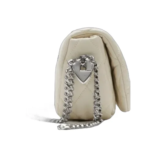 Shield Lock Quilted Shoulder Bag