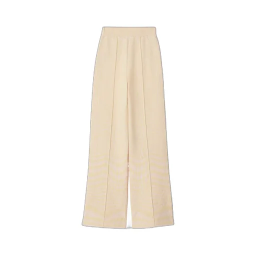 Houndstooth Jacquard High-Waisted Trousers