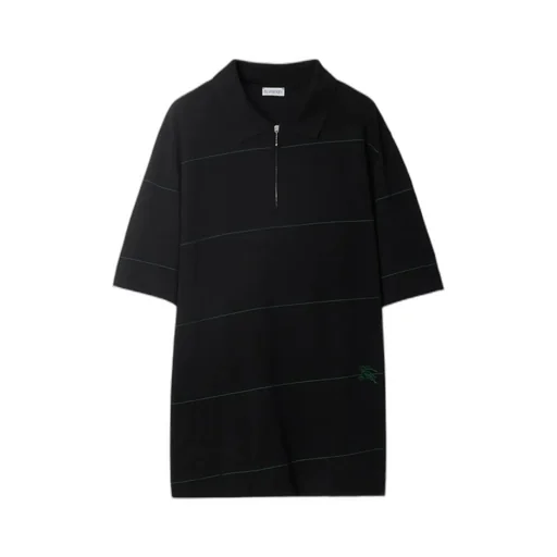 Striped Logo Embroidered Polo Shirt