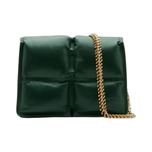 Snip Quilted Chain-Link Crossbody Bag