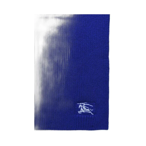 Logo Embroidered Ribbed-Knit Scarf
