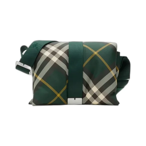Pillow Checked Padded Messenger Bag