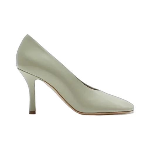 Almond-Toe Slip-On Pumps