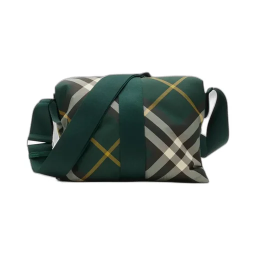 Pillow Checked Padded Messenger Bag