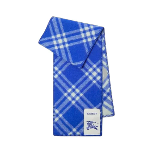 Logo Patch Checked Scarf