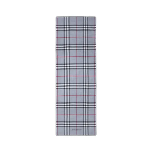 Check Wool-Silk Reversible Scarf