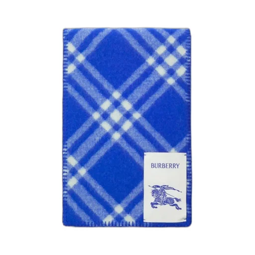 Logo Patch Checked Scarf