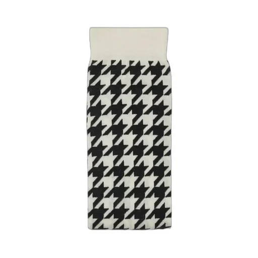 Herringbone-Printed Skinny Cut Tights