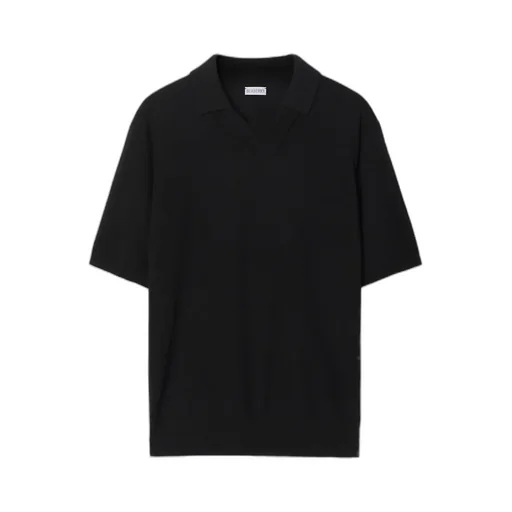 V-Neck Wool Polo Shirt