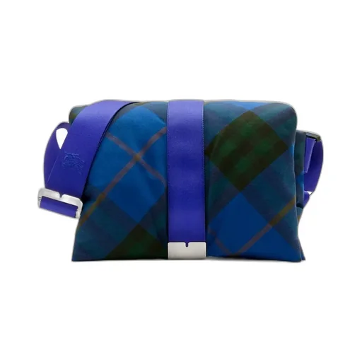 Pillow Check-Print Messenger Bag