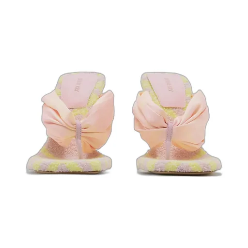 Check Pool Open-Toe Slip-On Sandals