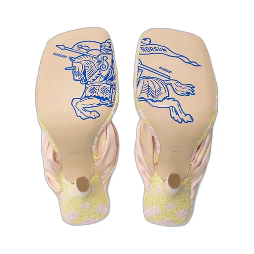 Check Pool Open-Toe Slip-On Sandals
