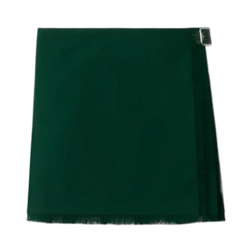 Pleated Frayed-Edge Mini Skirt