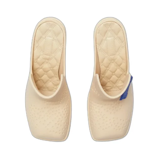 Equestrian Knight Square-Toe Slip-On Mules