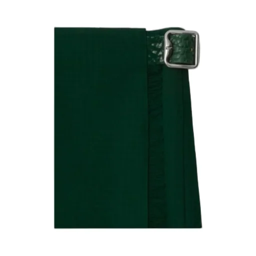 Pleated Frayed-Edge Mini Skirt