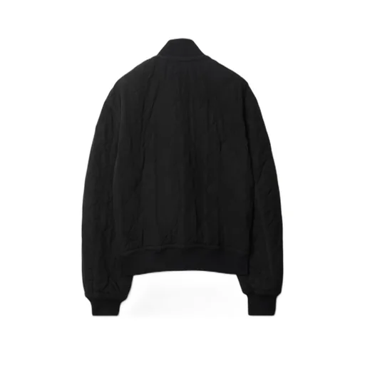 Stand Up-Collar Quilted Bomber Jacket