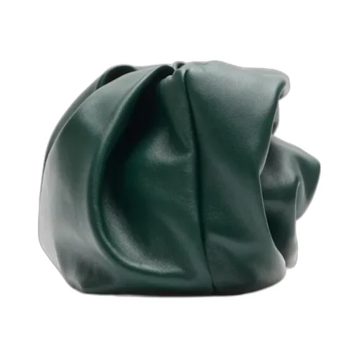 Rose Draped Leather Clutch Bag