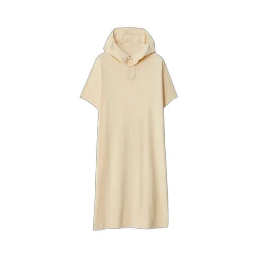 Towelling Hooded Cotton Dress