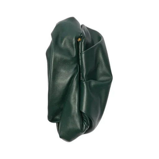 Rose Draped Leather Clutch Bag