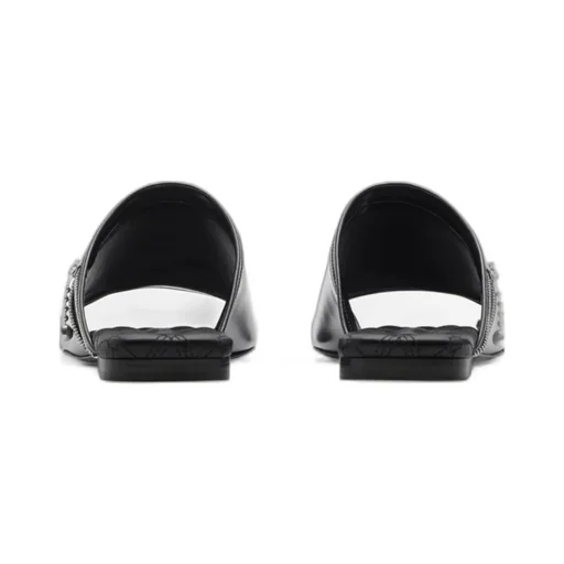 Decorative-Zip Slip-On Sandals