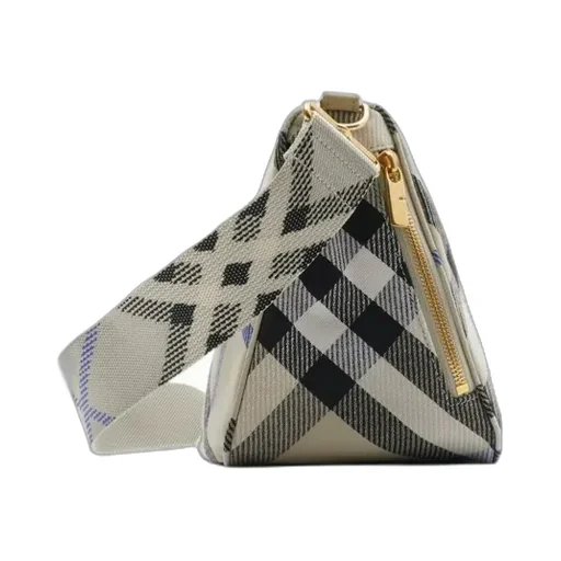 Medium Shield Checked Messenger Bag