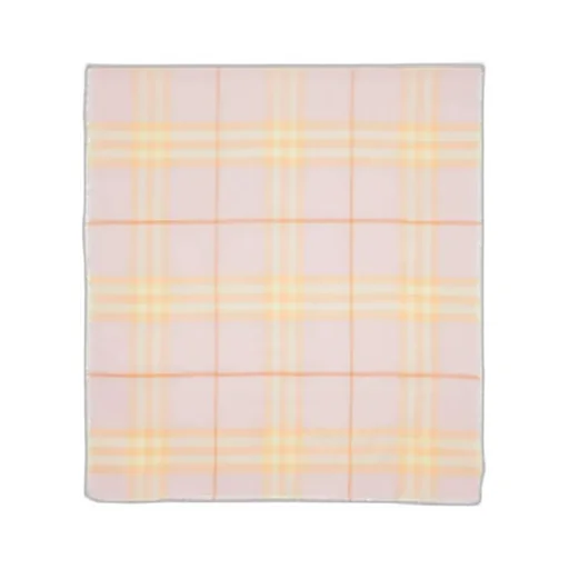 Check-Printed Frayed-Edge Scarf