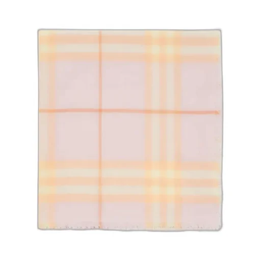 Check-Printed Frayed-Edge Scarf