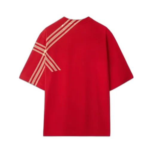 Check-Pattern Cotton T-Shirt