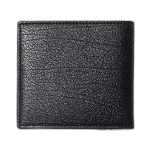 B Cut Bi-Fold Grained Texture Wallet