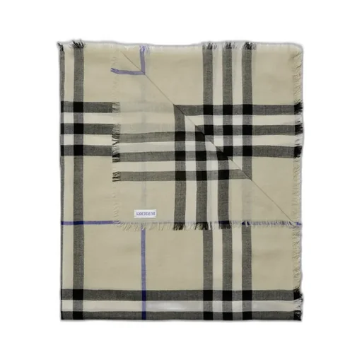 Vintage Checked Frayed-Edge Scarf