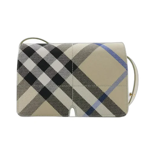 Snip Checked Foldover-Top Shoulder Bag