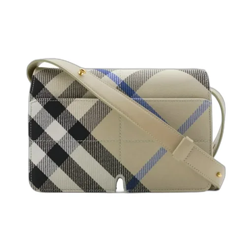 Snip Checked Foldover-Top Shoulder Bag