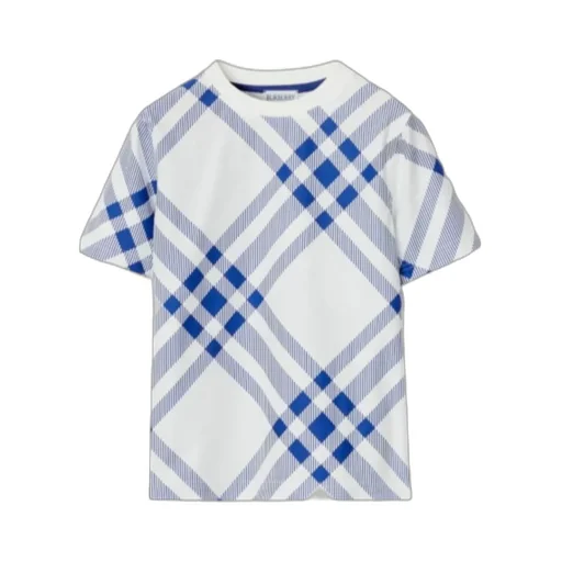 Checked Crewneck T-Shirt