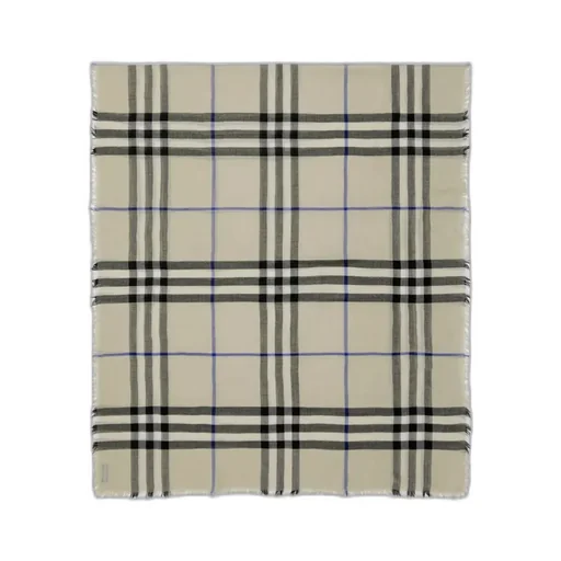 Vintage Checked Frayed-Edge Scarf