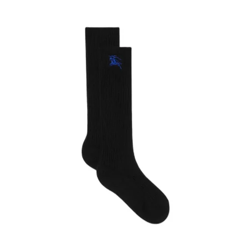 Logo Embroidered Ribbed-Knit Socks