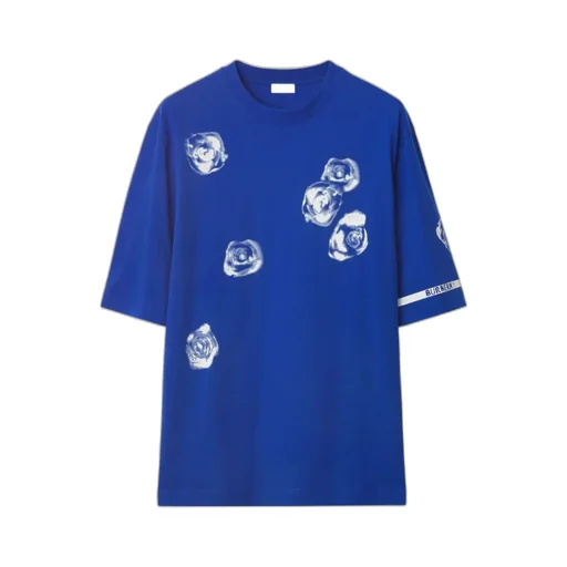 Rose-Print Cotton T-Shirt