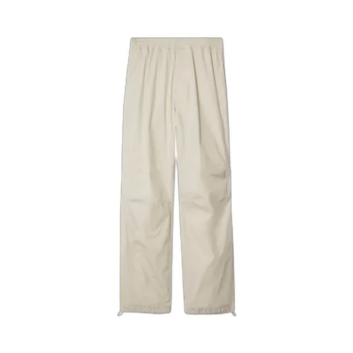 Straight-Leg Drawstring-Hem Trousers