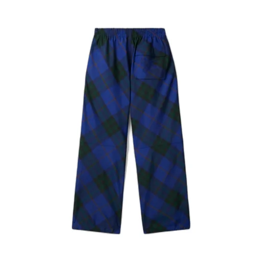 Ekd-Embroidered Straight-Leg Checkered Twill Trousers