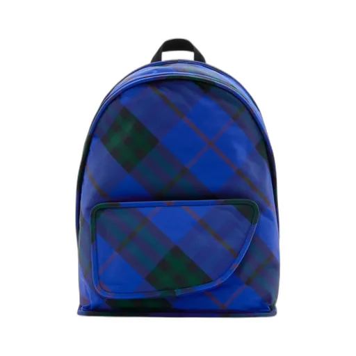 Shield Vintage Check-Printed Zipped Backpack