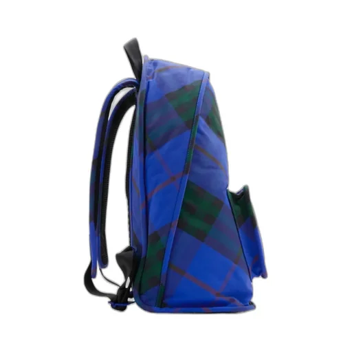 Shield Vintage Check-Printed Zipped Backpack